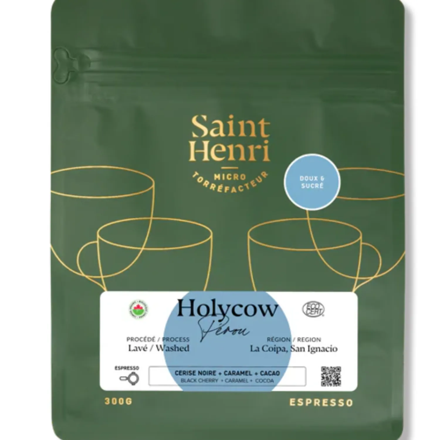 Ma Caféine Coffee Beans | St Henri Coffee>Café Saint-Henri | Holy Cow 300gr