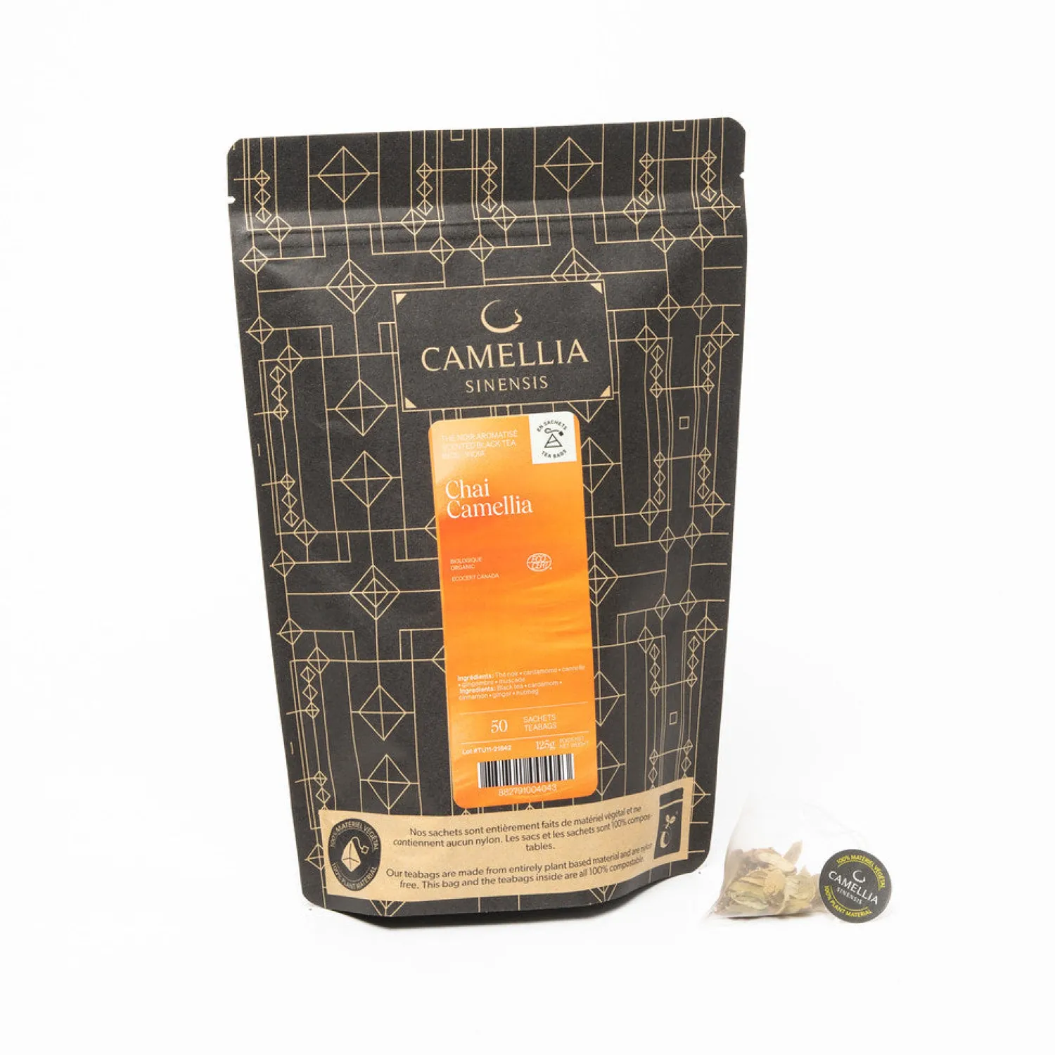Ma Caféine Black Teas | In Bag>Camellia Sinensis | Organic & fair trade Camellia Chai (50 sachets)