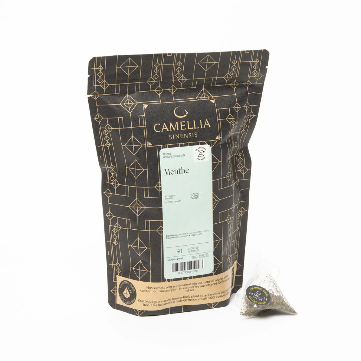 Ma Caféine Herbal Teas | In Bag>Camellia Sinensis | Organic & fair trade mint (50 sachets)