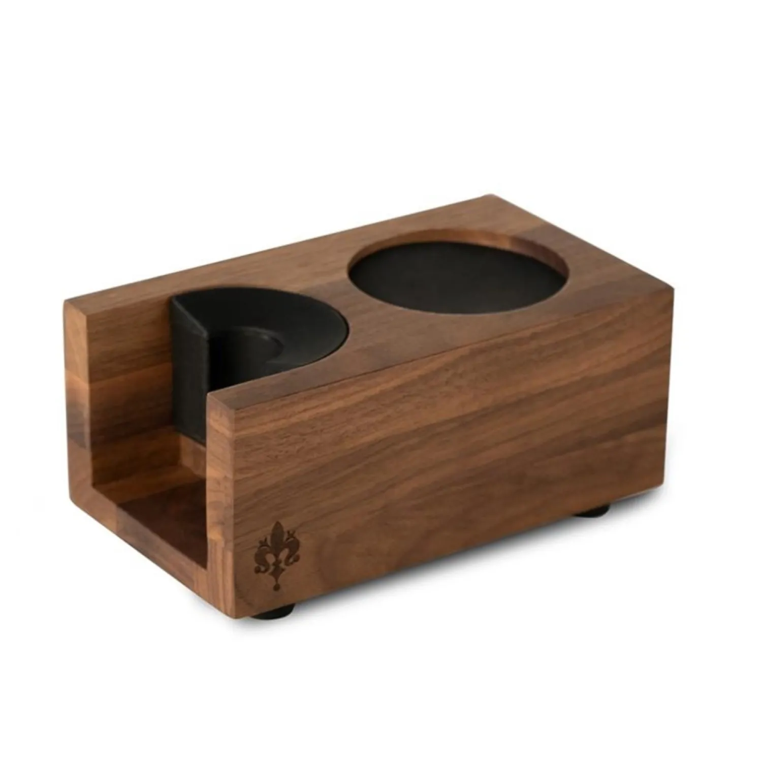 Ma Caféine Barista Tools | Barista Tools>Eureka | Walnut wood tamping station - single