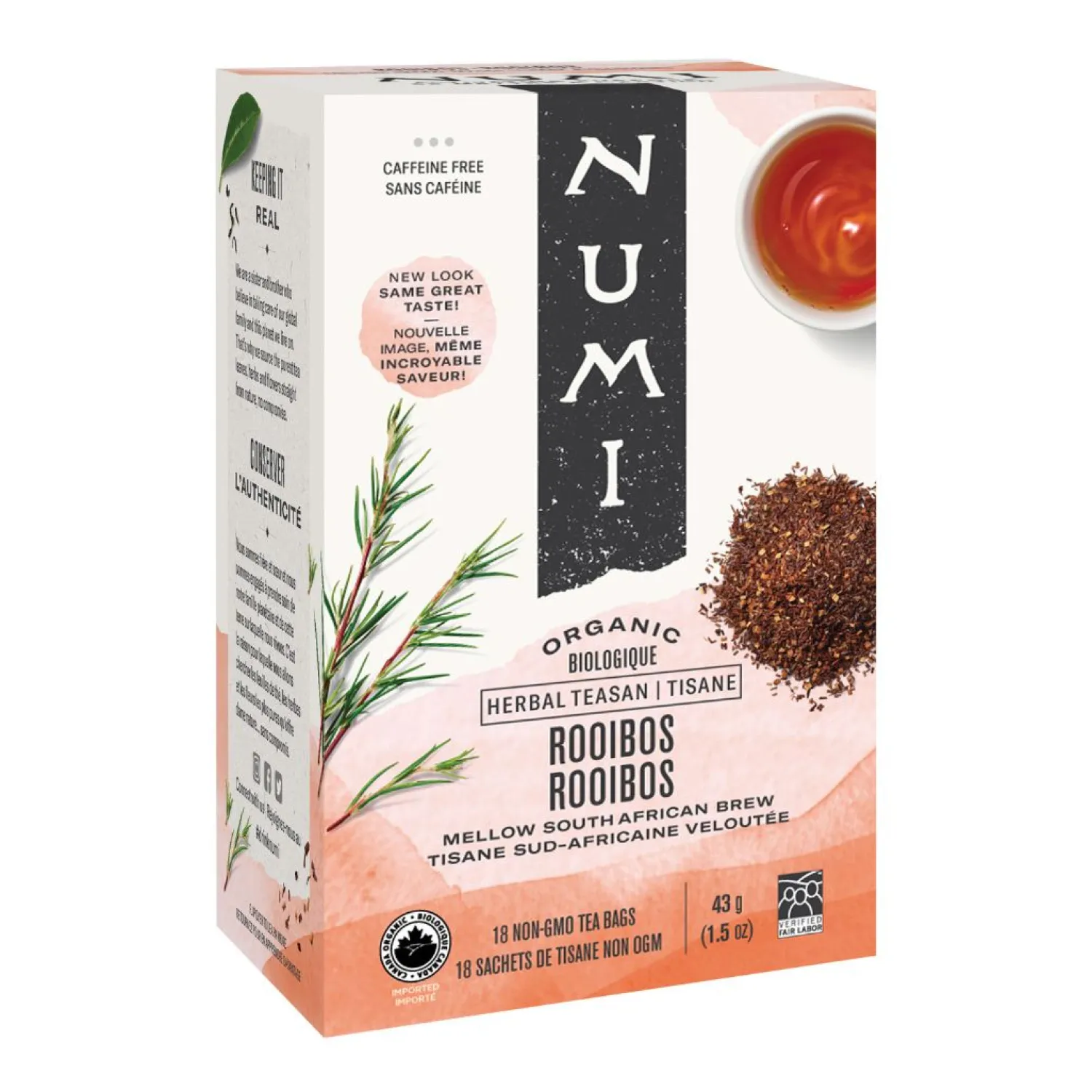 Ma Caféine Rooibos Teas | Caffeine Free>Numi | Organic Rooibos 18 sachets