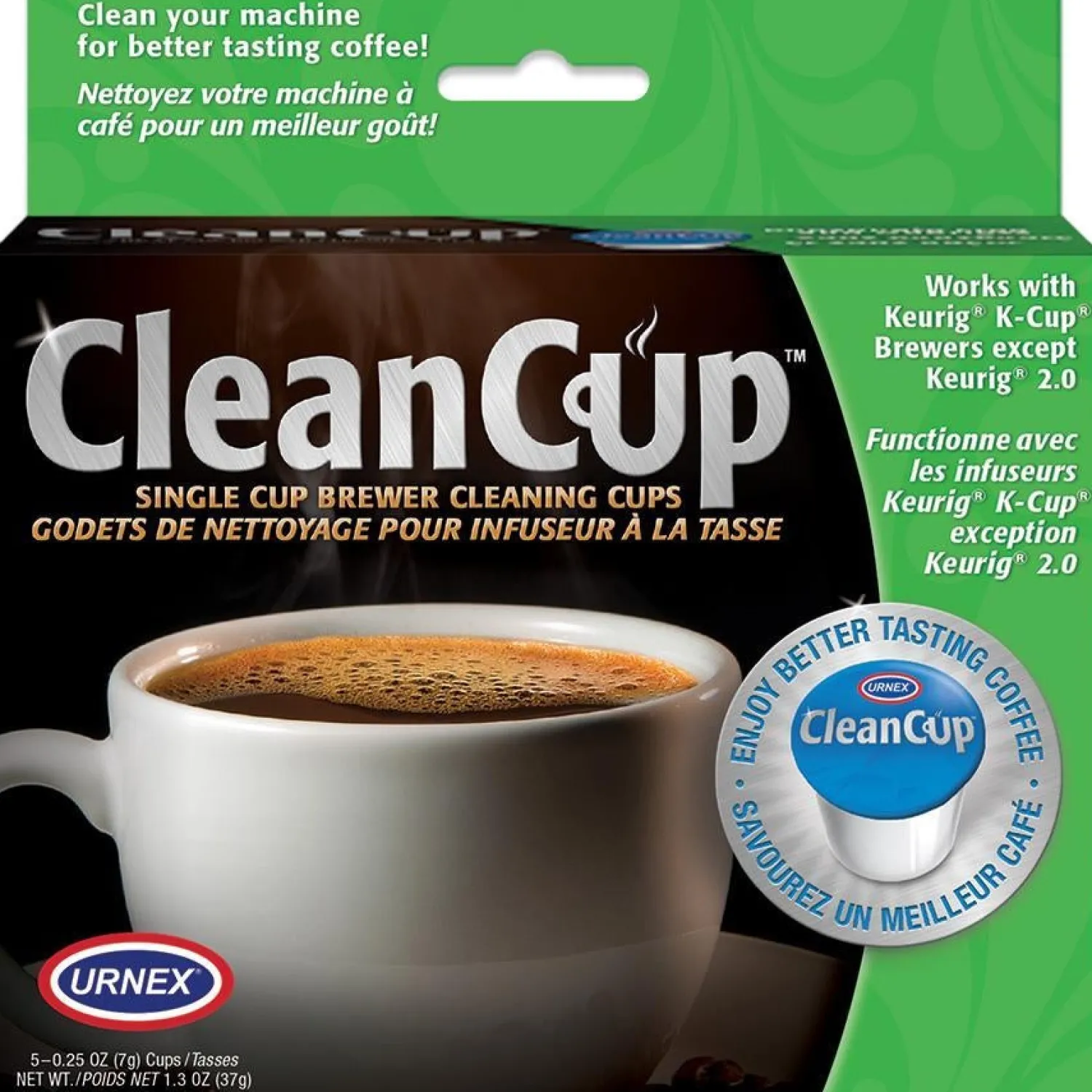 Ma Caféine Machine Maintenance>Urnex | 5 cleaning capsules for Keurig k-cup machines